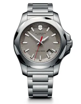 Victorinox Swiss Army Mens INOX Watch - Stainless - Bracelet - Grey Dial - 200m