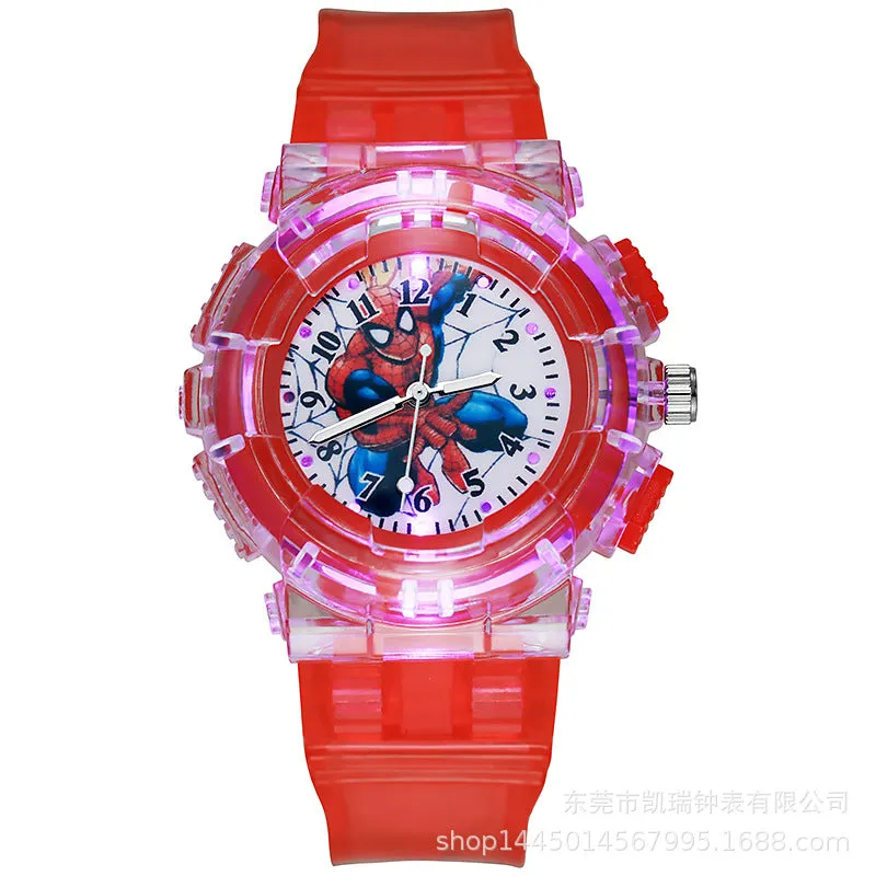 Watch Cartoon Marvel Watch Student Watch LED Luminous with Light