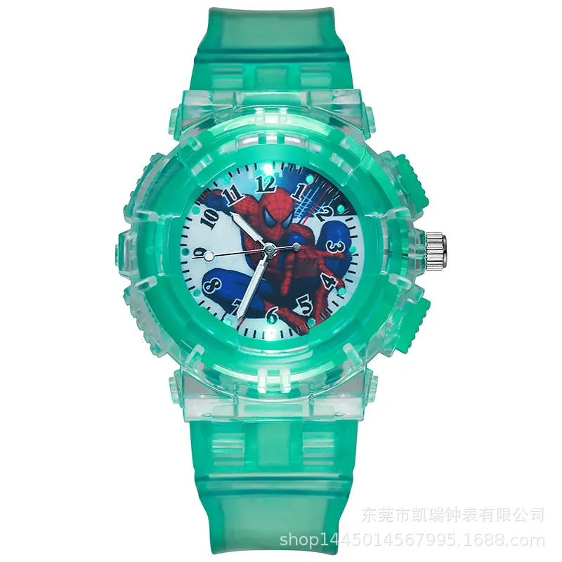 Watch Cartoon Marvel Watch Student Watch LED Luminous with Light