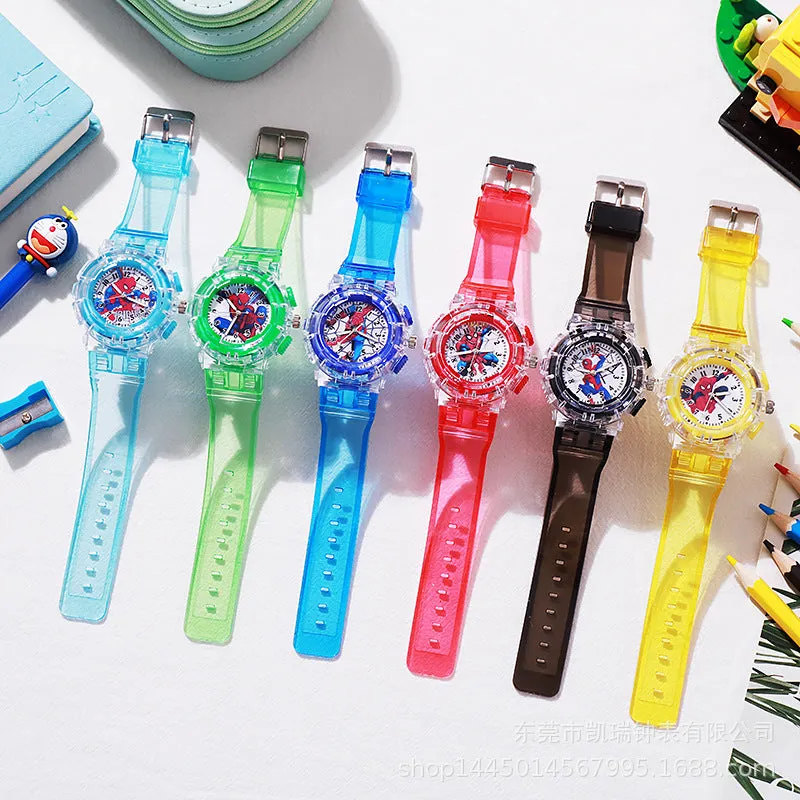 Watch Cartoon Marvel Watch Student Watch LED Luminous with Light