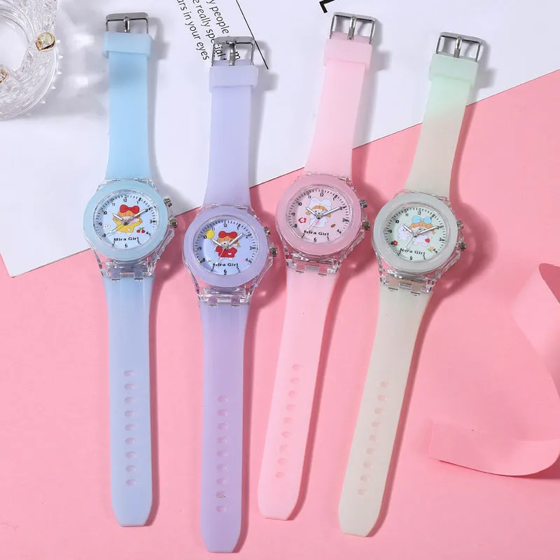 Watch Silicone Children's Watch Quartz Watch Luminous Flashing Light Watch