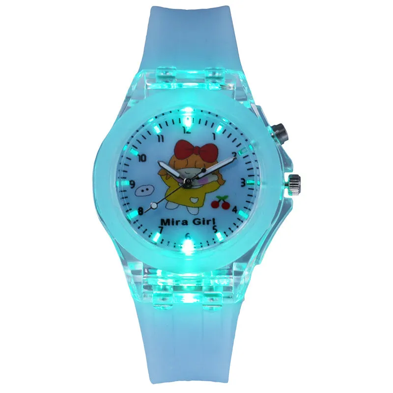 Watch Silicone Children's Watch Quartz Watch Luminous Flashing Light Watch