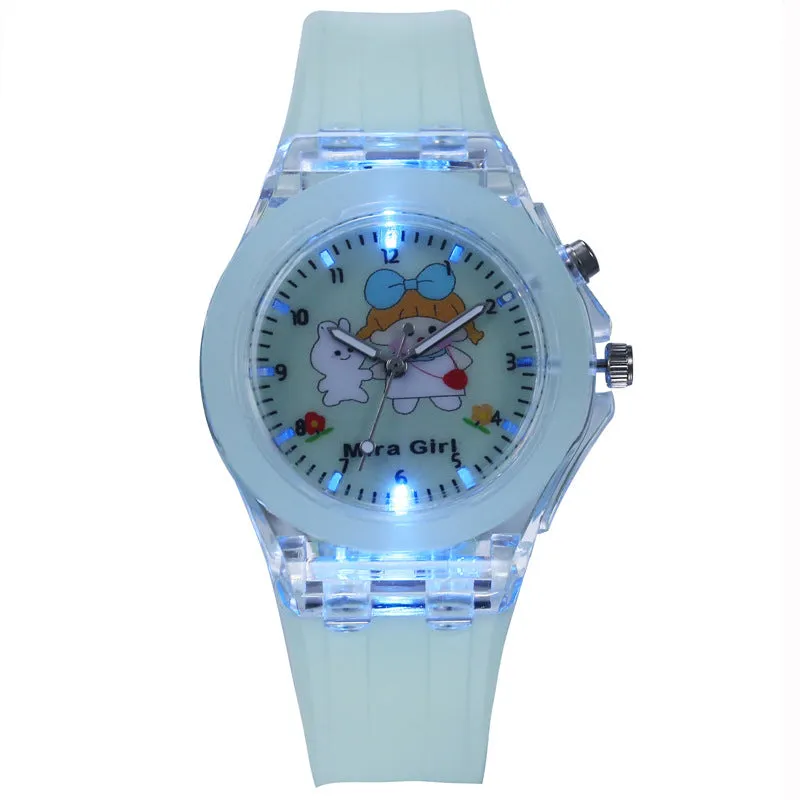 Watch Silicone Children's Watch Quartz Watch Luminous Flashing Light Watch