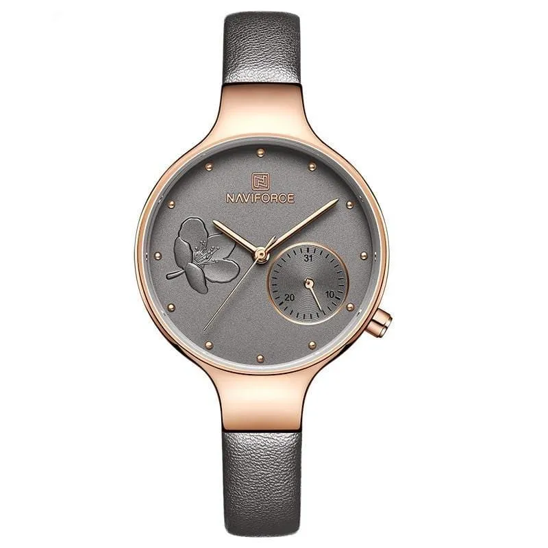 Women's Elegant Leather Quartz Watch