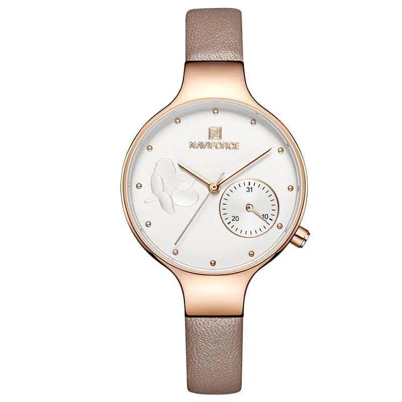 Women's Elegant Leather Quartz Watch