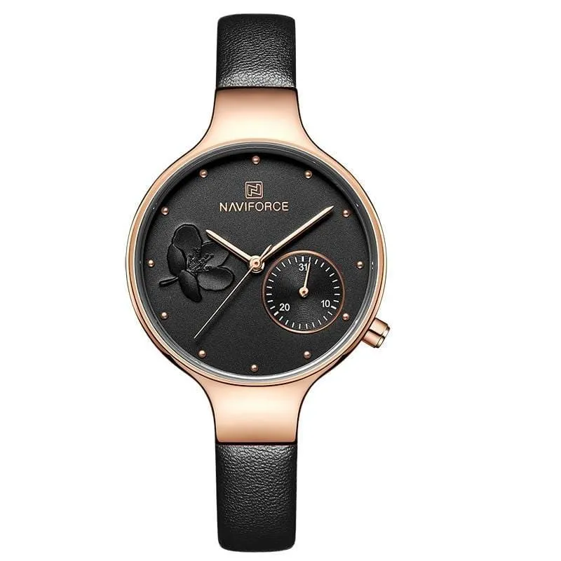 Women's Elegant Leather Quartz Watch