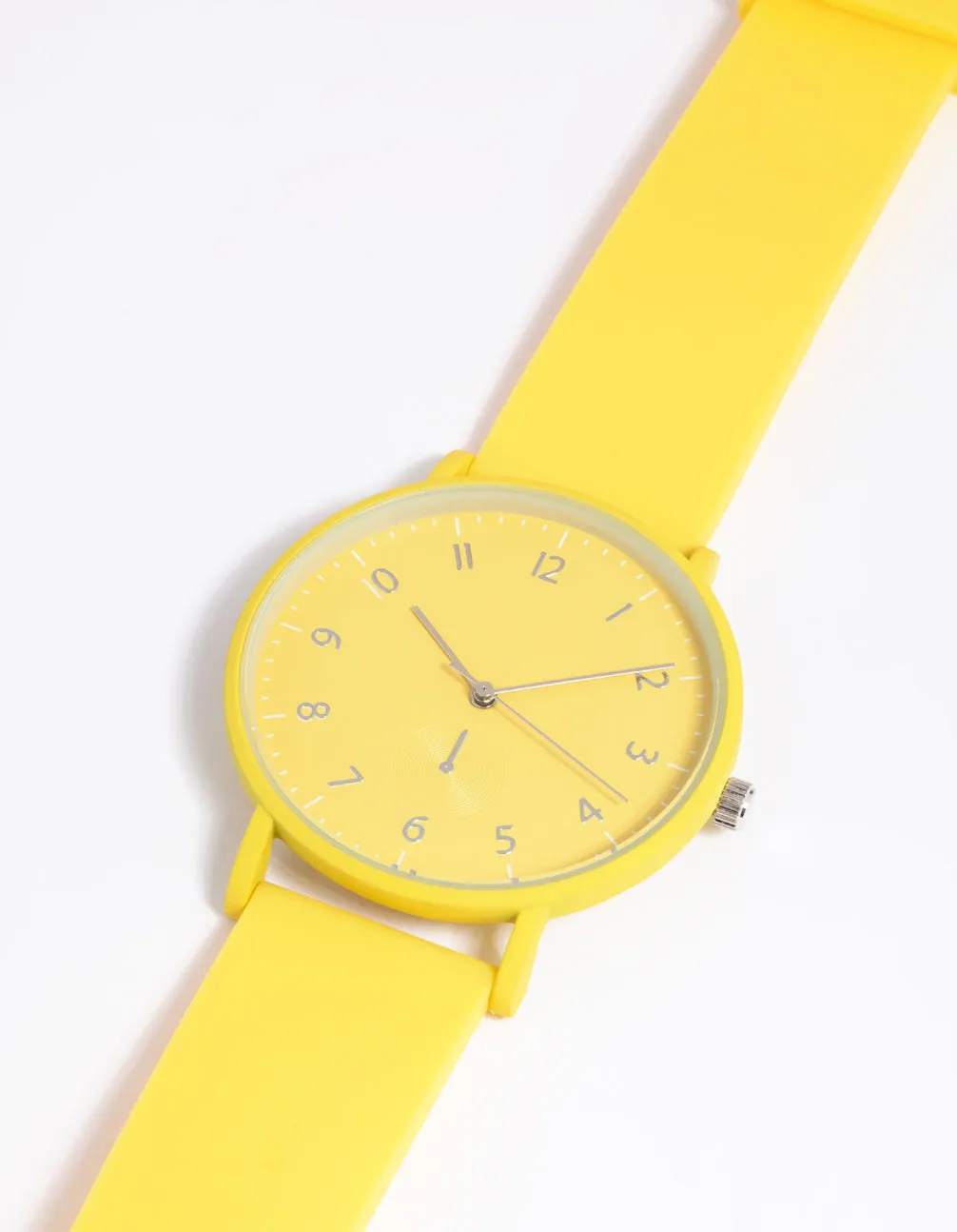 Yellow Bright Silicon Strap Watch