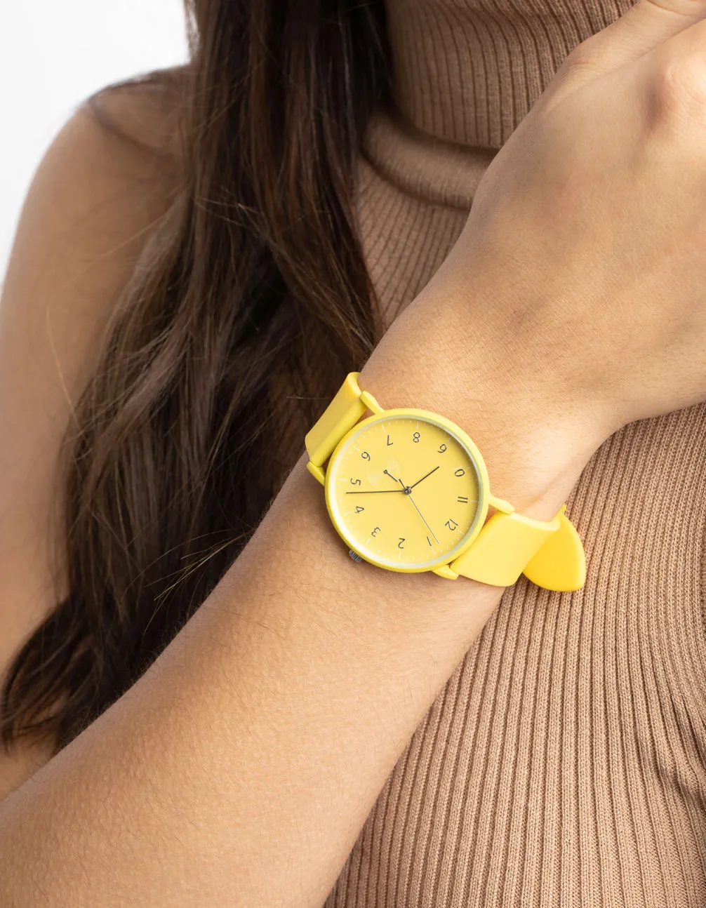 Yellow Bright Silicon Strap Watch